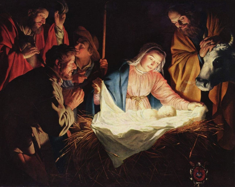 Imagen del nacimiento de Jesús, autor desconocido